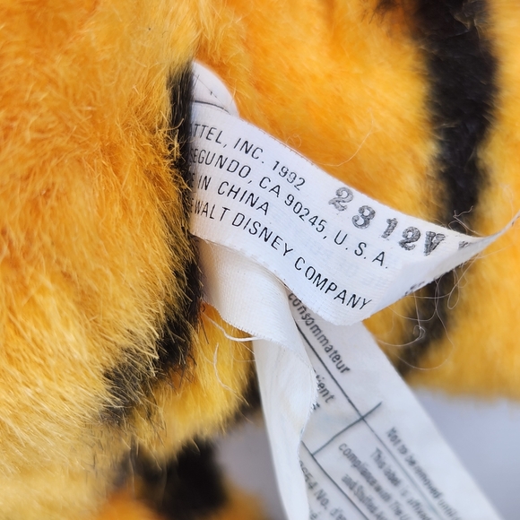 Vintage 1992 Disney Aladdin Rajah Plush Tiger Mattel - Picture 5 of 5